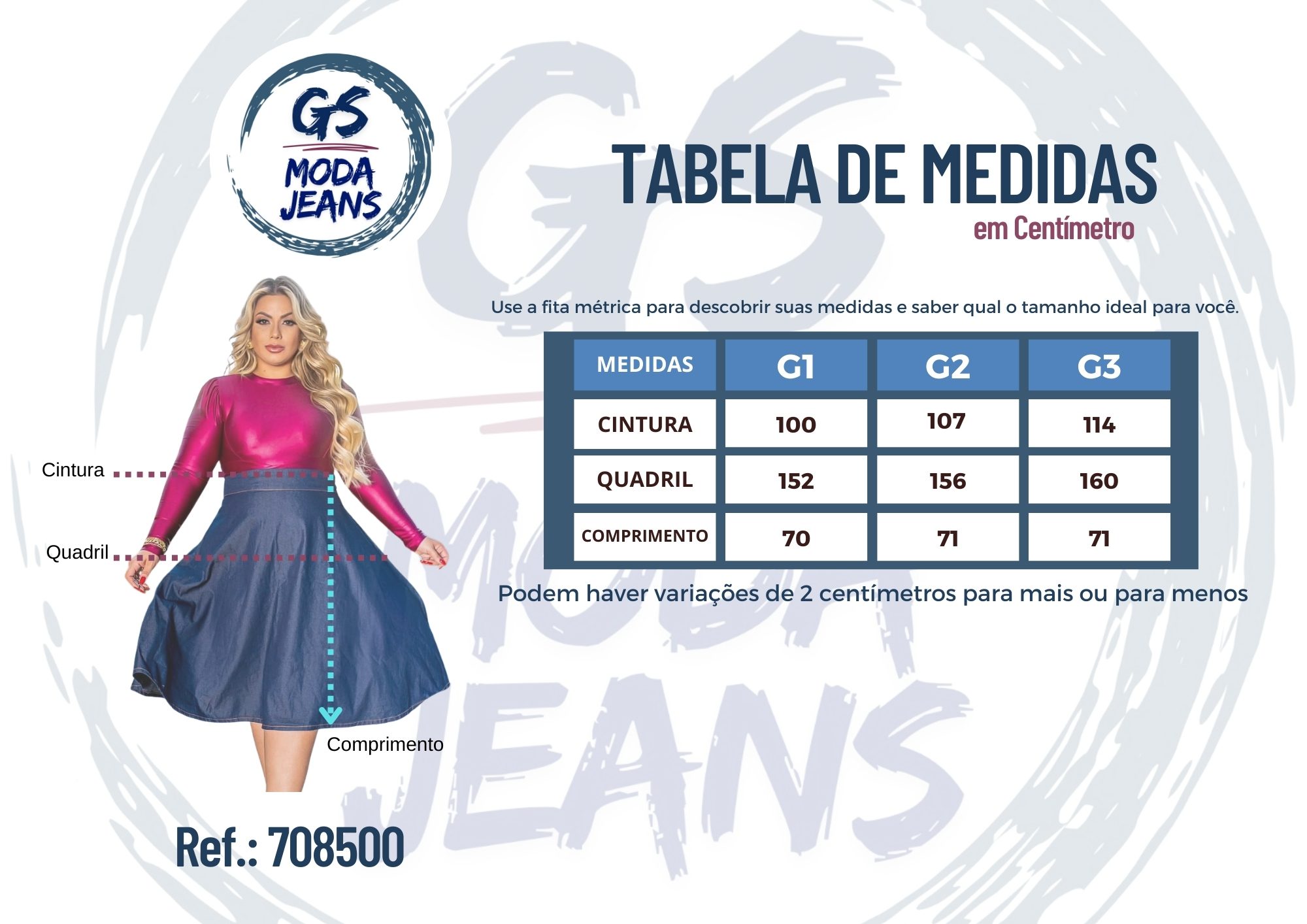 Saia Jeans Midi Godê Plus Size - Imagem 4