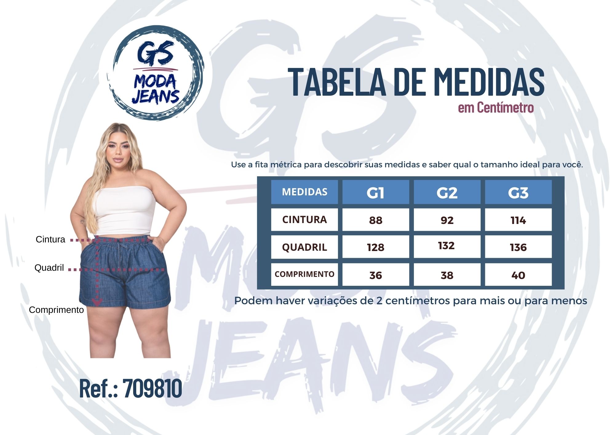 Shorts Curto Jeans Plus Size - Imagem 7