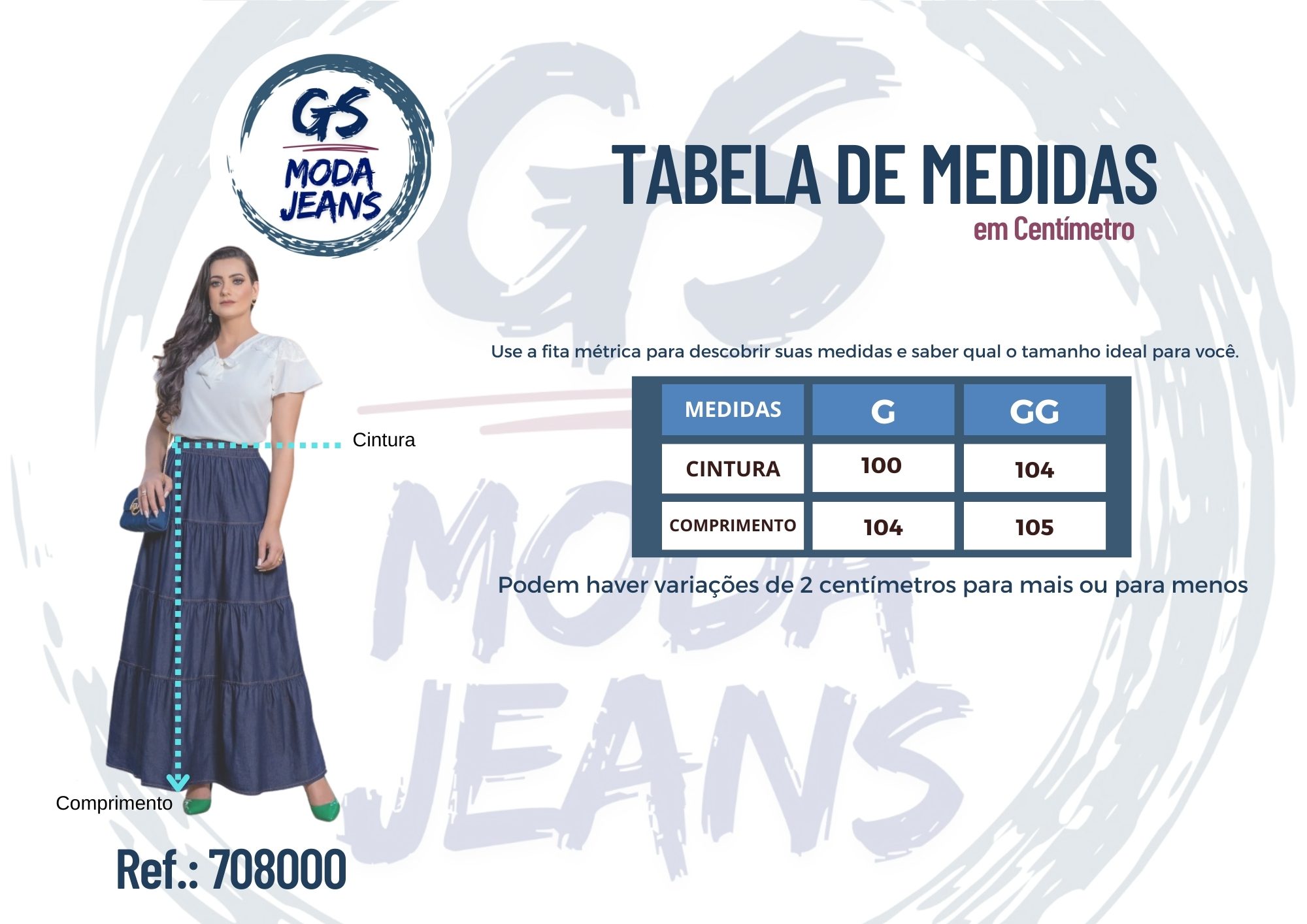 Saia longa jeans três marias - Imagem 4