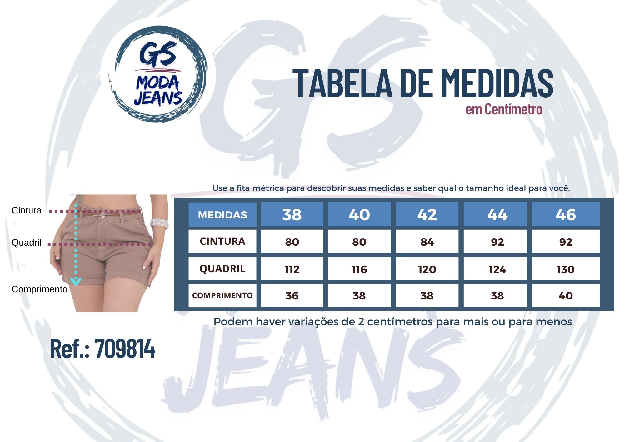 SHORTS JEANS COM CINTO, MODERNO E CASUAL - Imagem 5