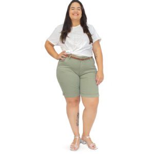 Bermuda Jeans com cinto