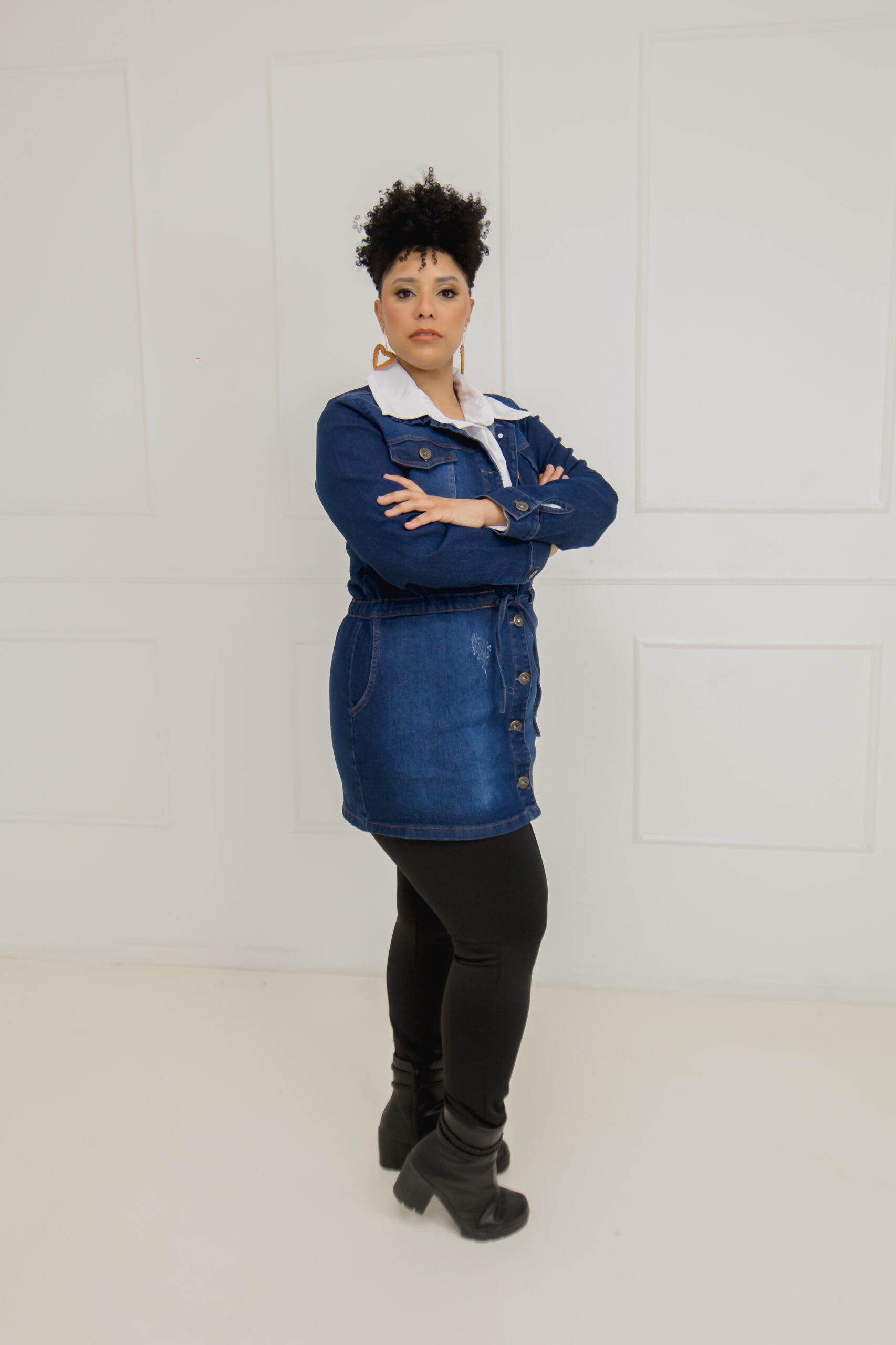 Parka Jeans Feminina Plus Size com Lycra - Imagem 4