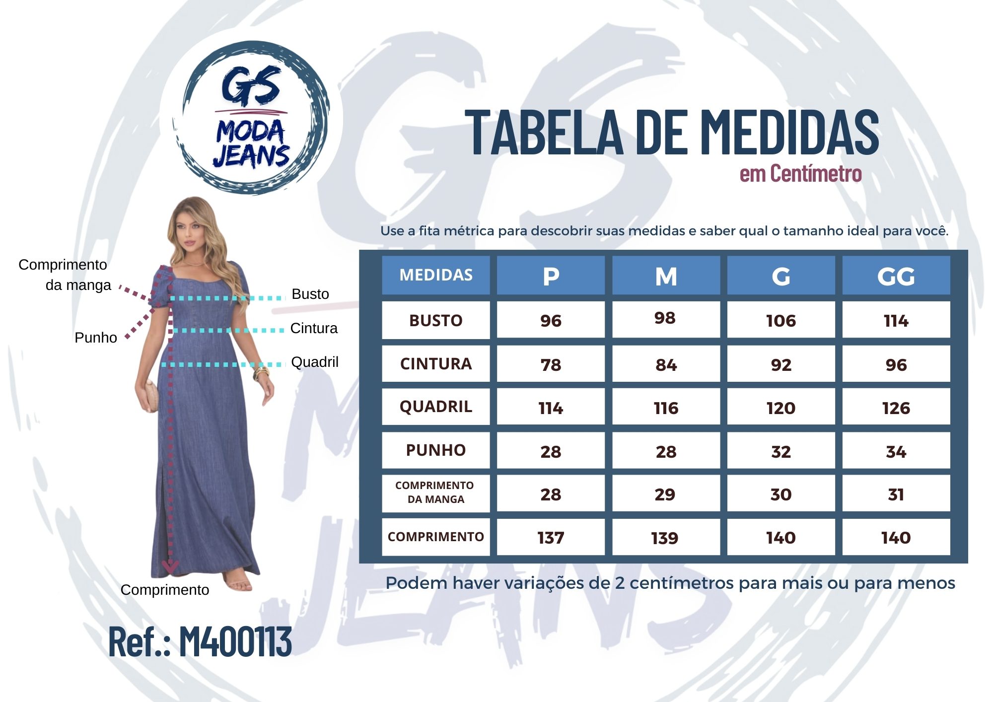 Vestido Longo Jeans de manga, com fenda na perna - Imagem 4
