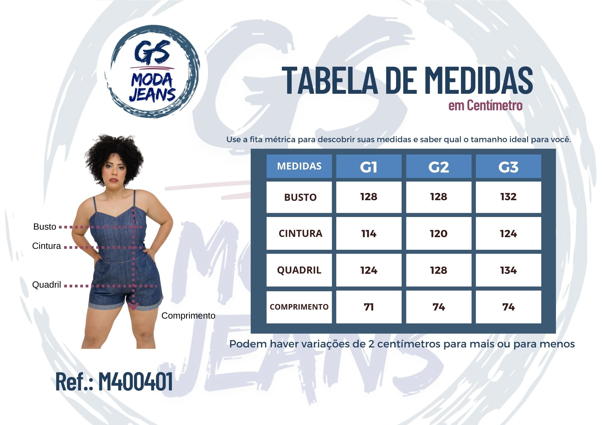 Macaquinho Jeans Plus Size com Barra e Bolso Lateral - Imagem 5