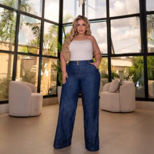 Calça Jeans Pantalona Premium Cintura Alta