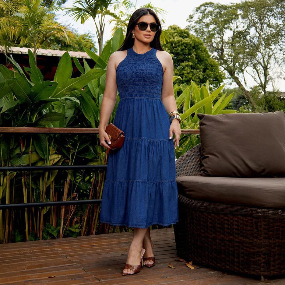 Vestido jeans midi