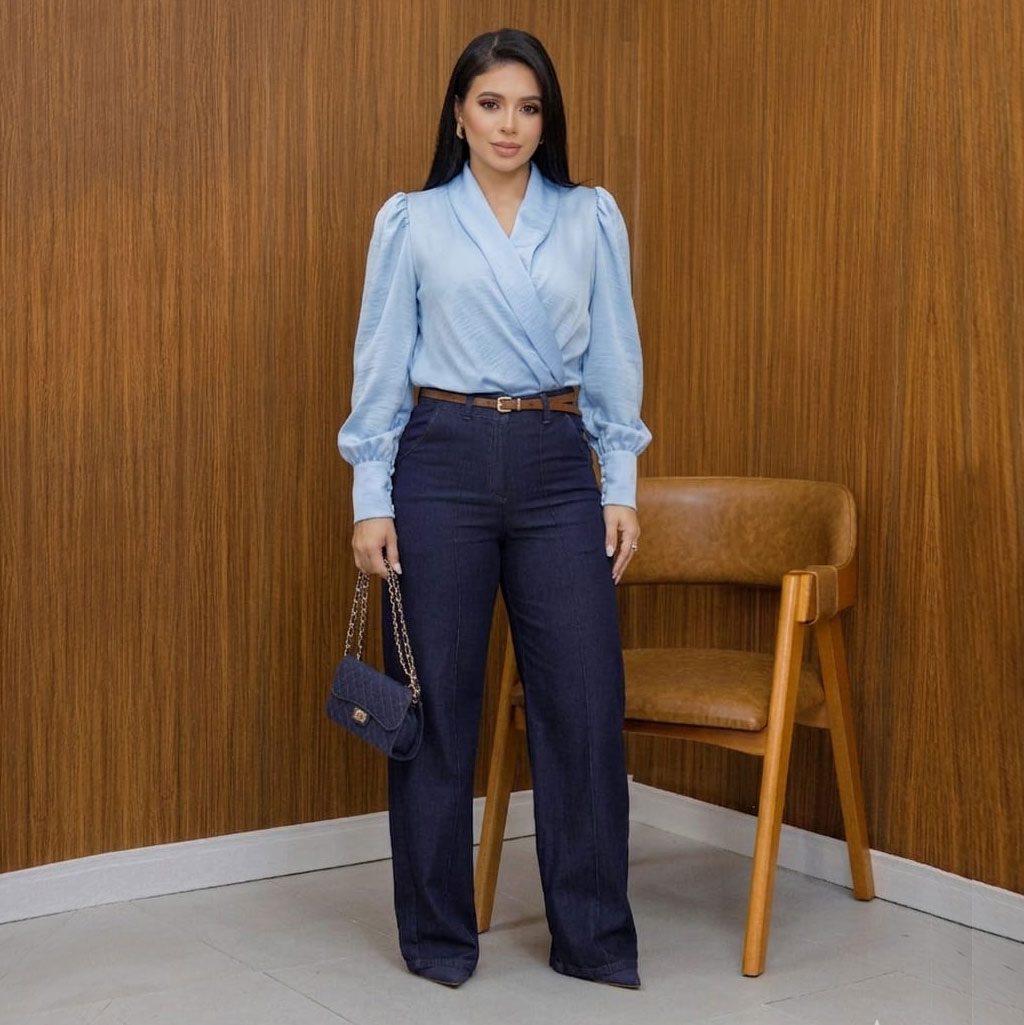Calça Jeans Alfaiataria Wide Leg