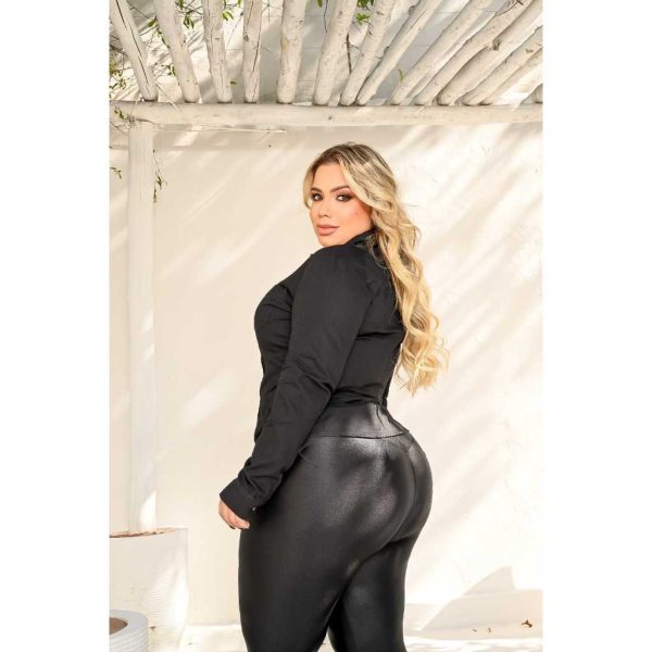 Camisa Jeans Plus Size, manga longa com opção de uso manga 3/4 - Imagem 3