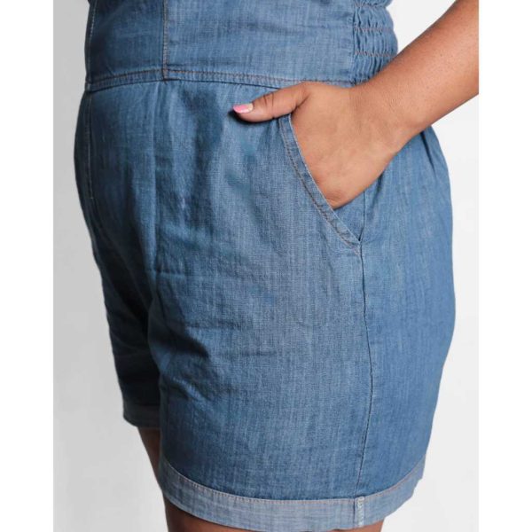 MACAQUINHO JEANS BARRA , PLUS SIZE - Imagem 7