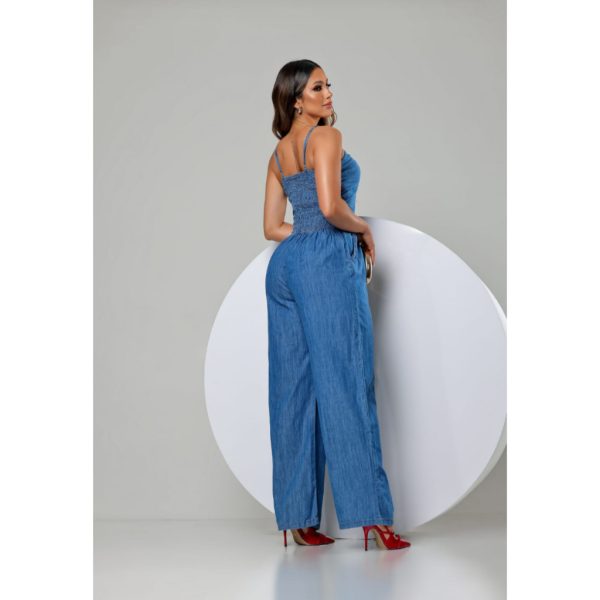 MACACÃO JEANS AZUL - ALÇA AJUSTÁVEL, AZUL LAVAGEM CLARA - Imagem 4