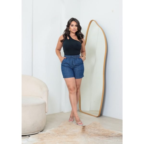 Bermuda Jeans Cintura Alta - Imagem 3
