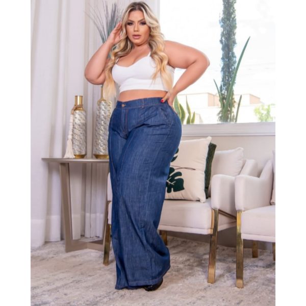Calça Feminina Pantalona Plus Size - Imagem 3