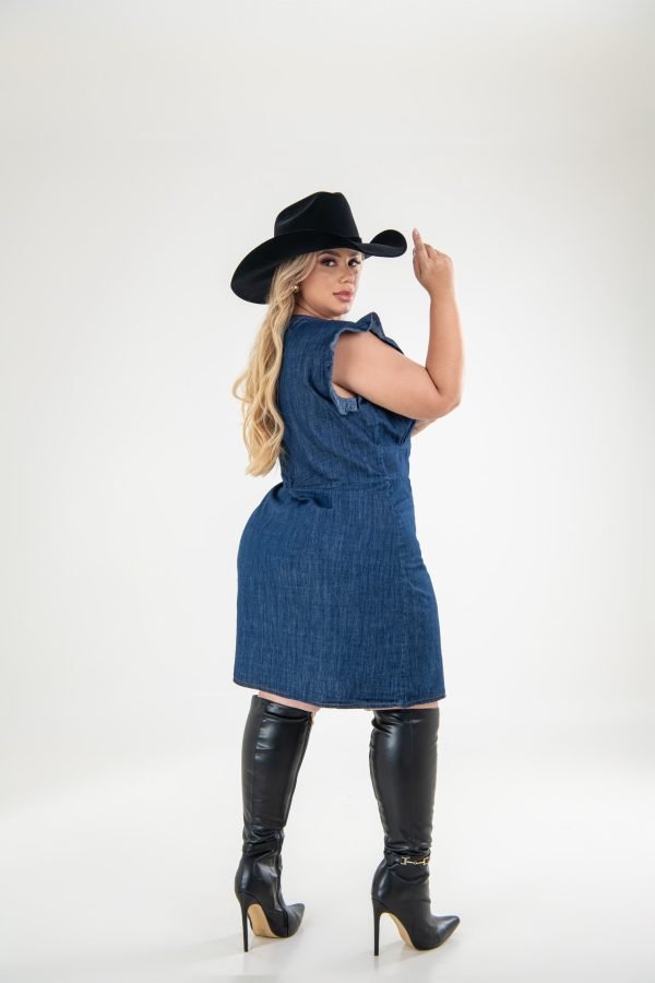Vestido Tubinho com manga esvoaçante Plus Size - Imagem 2